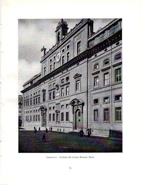 LAMINA V18992: Fachada del Colegio Romano por B. Ammannati
