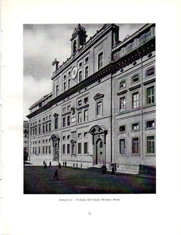 LAMINA V18992: Fachada del Colegio Romano por B. Ammannati