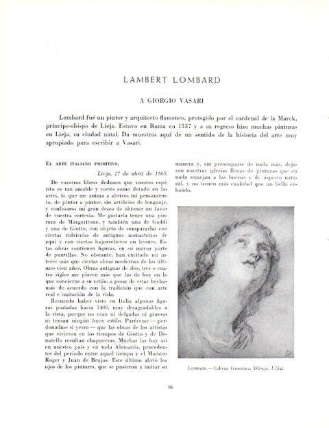 LAMINA V18997: Cabeza femenina por Lambert Lombard