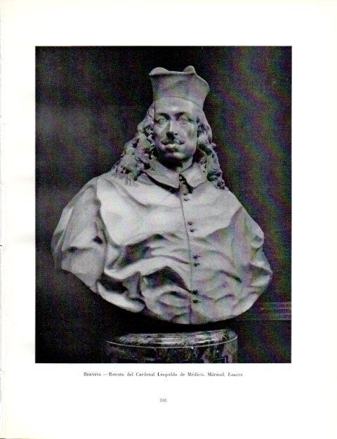 LAMINA V19008: Retrato del Cardenal Leopoldo de Medicis por Bernini