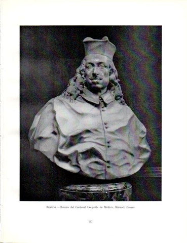 LAMINA V19008: Retrato del Cardenal Leopoldo de Medicis por Bernini