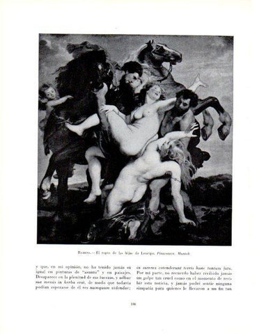 LAMINA V19010: El rapto de las hijas de Leucipo por Rubens