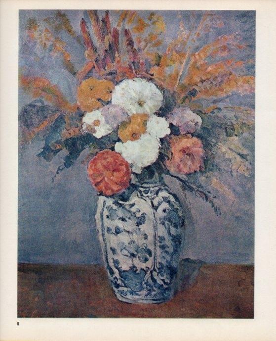 LAMINA V18957: Cezanne. Dahlias in a Delft vase