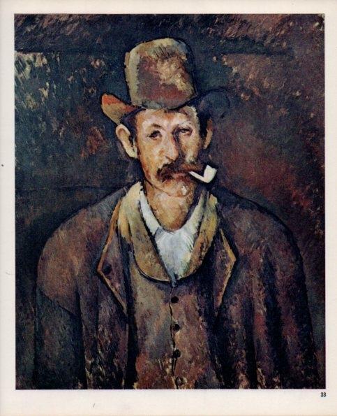 LAMINA V18970: Cezanne. Man smoking a pipe