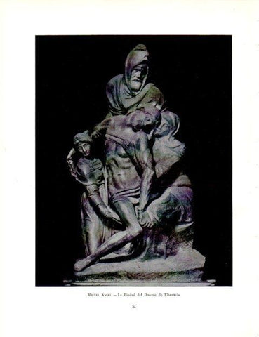 LAMINA V18981: La Piedad del Duomo de Florencia por Miguel Angel