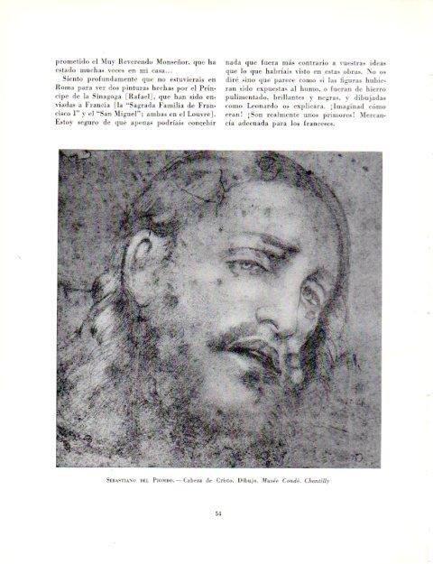 LAMINA V18982: Cabeza de Cristo por Sebastiano del Piombo