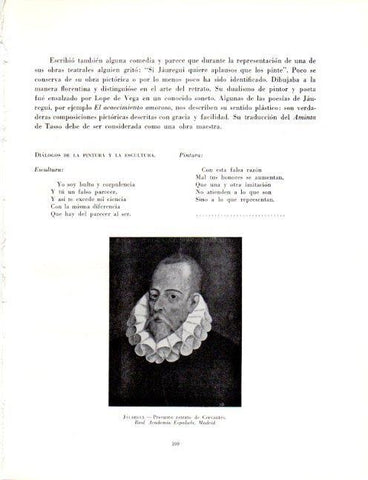 LAMINA V19134: Presunto retrato de Cervantes por Juan de Jauregui