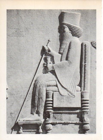 LAMINA V19259: Bajorrelieve del rey Dario I, Palacio de Persepolis