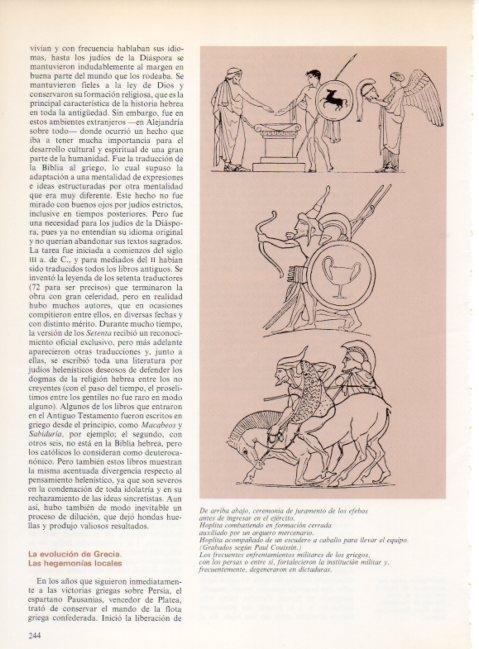 LAMINA V19260: Hoplitas combatiendo grabados según Paul Coussin
