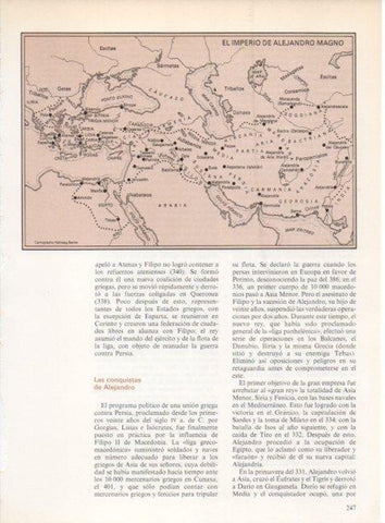 LAMINA V19261: Mapa del impero de Alejandro Magno