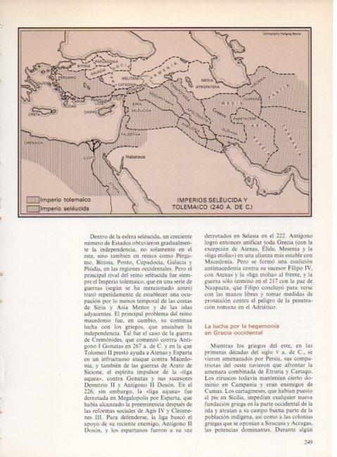 LAMINA V19262: Mapa imperios Seleucida y Tolemaico 240 antes de Cristo