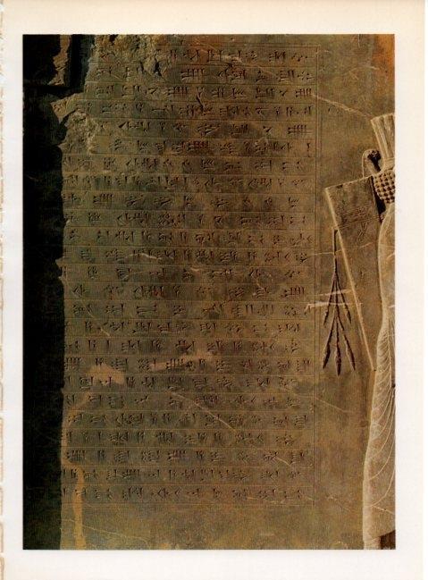 LAMINA V19272: Bajorrelieve escritura cuneiforme, Palacio de Dario