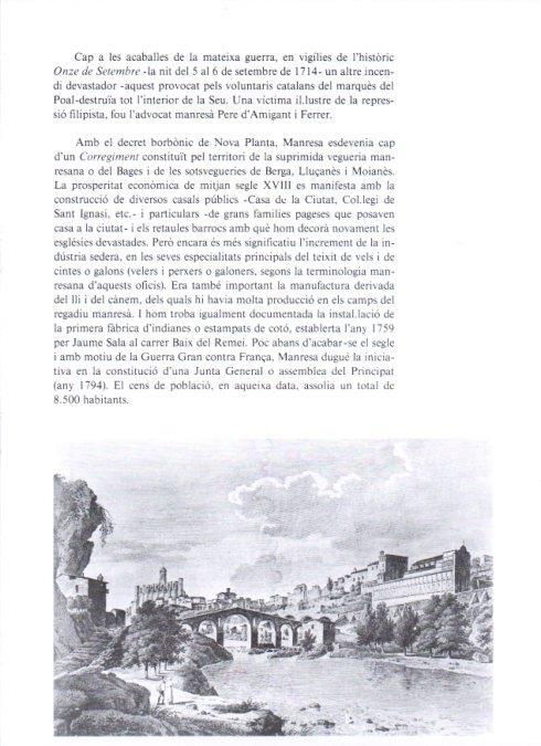 LAMINA V19328: Façana monumental de Manresa a primers del segle XIX