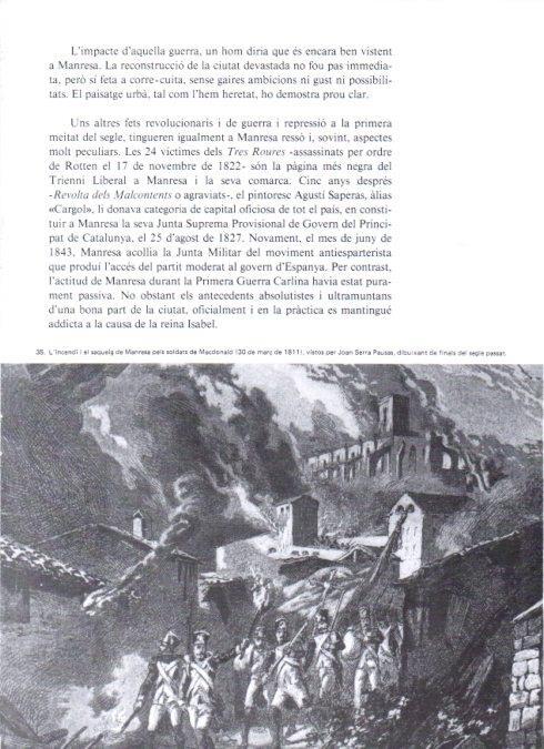 LAMINA V19329: L'incendi i saqueig de Manresa pels soldats de Macdonald per Joan Serra Pausas