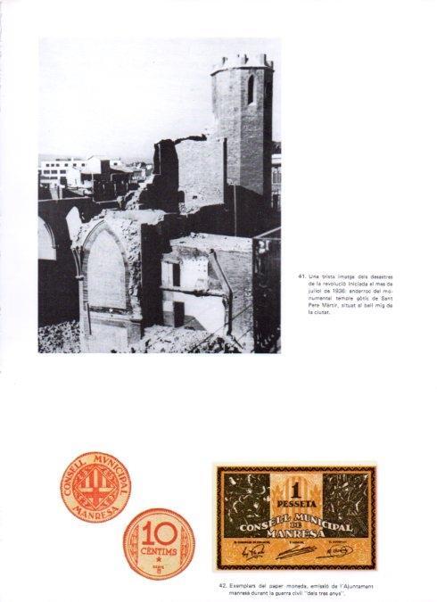 LAMINA V19332: Paper moneda emès per l'ajuntament de Manresa a la Guerra Civil