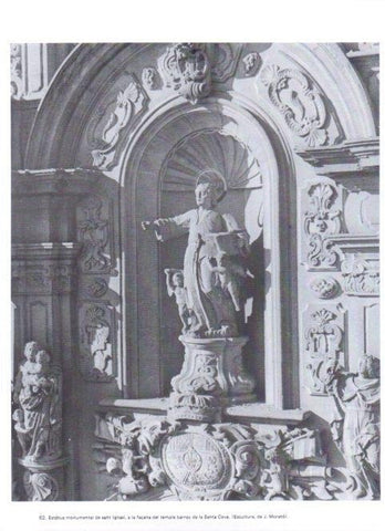 LAMINA V19342: Manresa. Estatua de sant Ignasi del temple de la Santa Cova