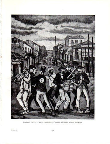 LAMINA V19150: Murga carnavalesca por Jose Gutierrez Solana