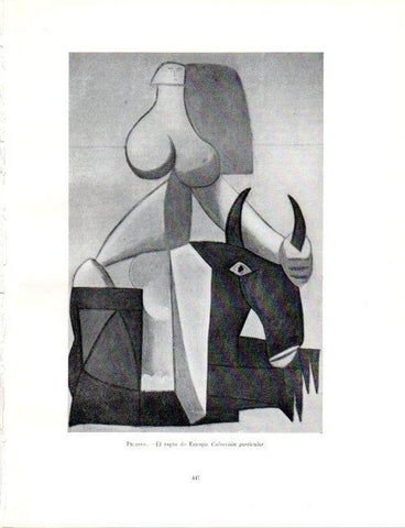 LAMINA V19155: El rapto de Europa por Picasso
