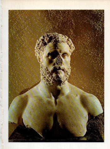 LAMINA V19235: Busto de Ulises en marmol