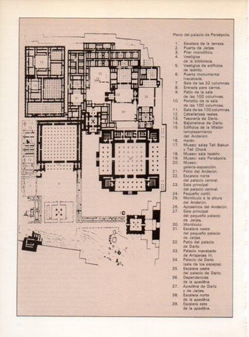 LAMINA V19244: Plano del Palacio de Persepolis