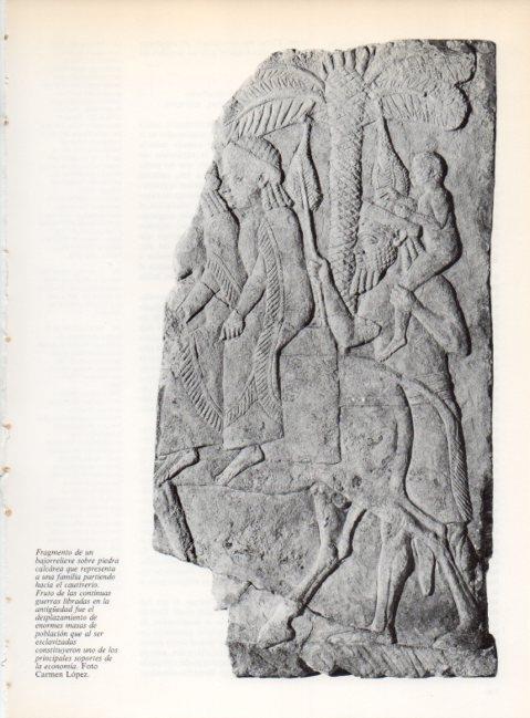 LAMINA V19209: Familia partiendo hacia el cautiverio, bajorrelieve