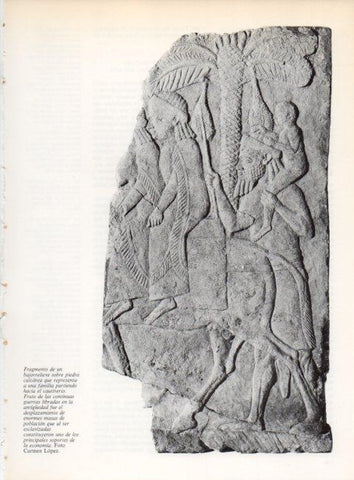 LAMINA V19209: Familia partiendo hacia el cautiverio, bajorrelieve