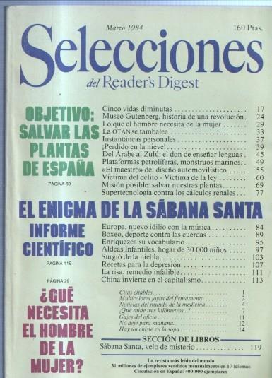 Selecciones del Readers Digest: 1984 marzo: Museo Gutenberg, Boxeo