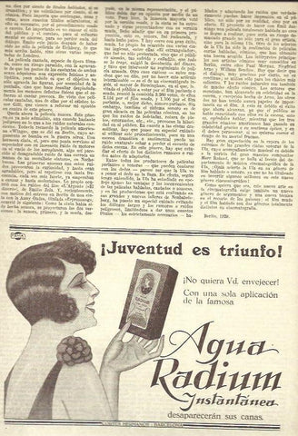 LAMINA 32578: Publicidad de colonia Agua Radium