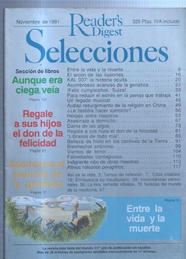 Selecciones del Readers Digest: 1991 Noviembre: Halcones peregrinos-Vientos de terror