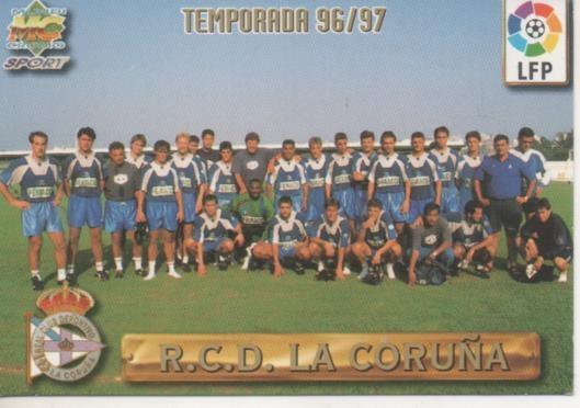 Cromo E003720: Trading Card. Las Fichas de la Liga 96-97. nº 145 R.C.D. La Coruña, Temporada 96/97