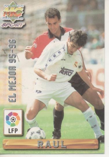 Cromo E003719: Trading Card. Las Fichas de la Liga 96-97. nº 405 El Mejor 95-96, Raul