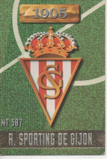 Cromo E003715: Trading Card. Las Fichas de la Liga 96-97. nº 307 Escudo R.Sporting de Gijón