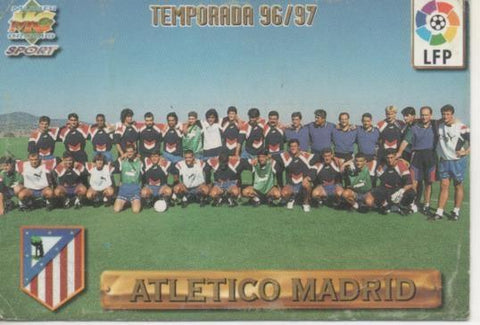 Cromo E003725: Trading Card. Las Fichas de la Liga 96-97. nº 1 Atletico Madrid, Temporada 96/97