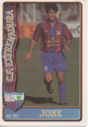 Cromo E003709: Trading Card. Las Fichas de la Liga 96-97. nº 392 José, C.F. Extremadura