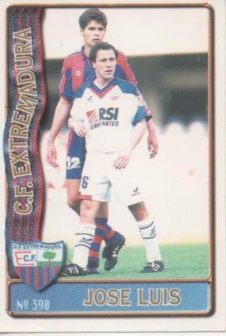 Cromo E003705: Trading Card. Las Fichas de la Liga 96-97. nº 390 José Luis, C.F. Extremadura