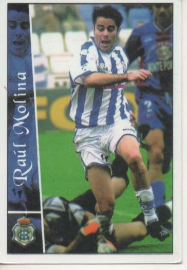 Cromo E003904: Trading Card. Las Fichas de la Liga 2003. nº 536 Raúl Molina, R.C. Recreativo de Huelva