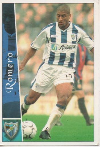 Cromo E003821: Trading Card. Las Fichas de la Liga 2003. nº 260 Romero, Málaga C.F.