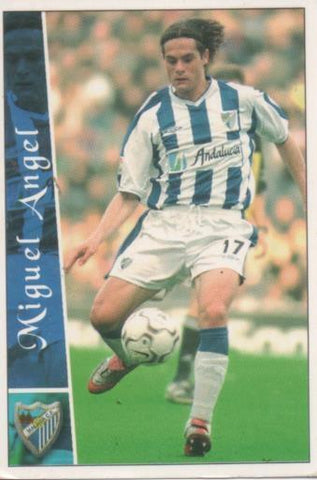 Cromo E003816: Trading Card. Las Fichas de la Liga 2003. nº 254 Miguel Ángel, Málaga C.F.