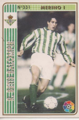 Cromo E003566: Trading Card. Las Fichas de la Liga 94-95. nº 331 Mrino I, R.Betis Balonpié