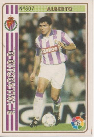 Cromo E003563: Trading Card. Las Fichas de la Liga 94-95. nº 307 Alberto, R.Valladolid D.