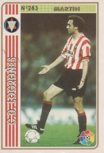 Cromo E003358: Trading Card. Las Fichas de la Liga 94-95. nº 283 Martin, C.D. Logroñes