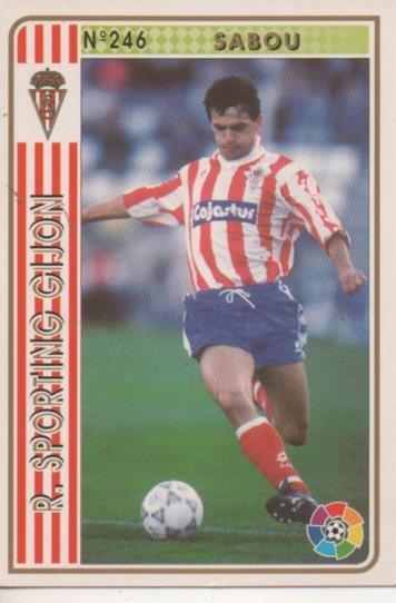 Cromo E003549: Trading Card. Las Fichas de la Liga 94-95. nº 246 Sabou, R. Sporting Gijón