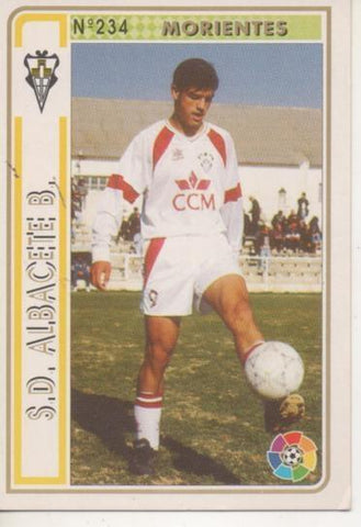 Cromo E003547: Trading Card. Las Fichas de la Liga 94-95. nº 234 Morientes, S.D. Albacete B.