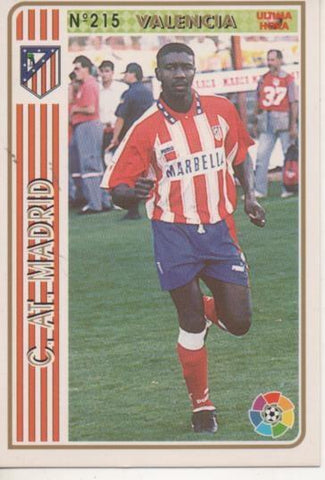 Cromo E003544: Trading Card. Las Fichas de la Liga 94-95. nº 215 Valencia, C.AT. Madrid