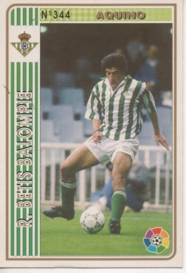 Cromo E003570: Trading Card. Las Fichas de la Liga 94-95. nº 344 Aquino, R.Betis Balonpié