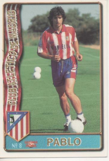 Cromo E003580: Trading Card. Las Fichas de la Liga 96-97. nº 8 "Ultimo Hora" Pablo, Club Atl de Madrid