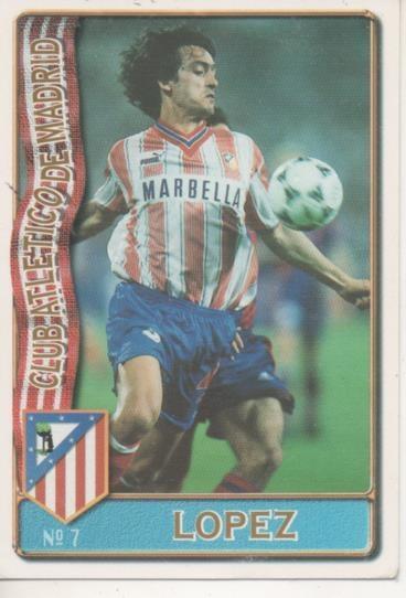 Cromo E003578: Trading Card. Las Fichas de la Liga 96-97. nº 7 Lopez, Club Atl de Madrid