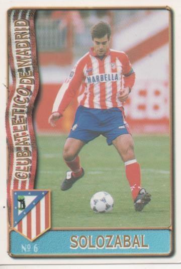 Cromo E003577: Trading Card. Las Fichas de la Liga 96-97. nº 6 Solozabal, Club Atl de Madrid