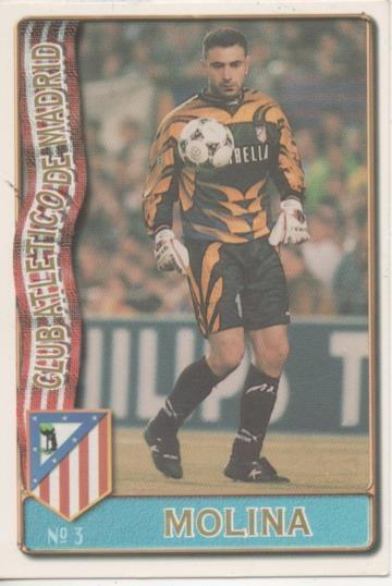 Cromo E003572: Trading Card. Las Fichas de la Liga 96-97. nº 3 Molina, Club Atl de Madid