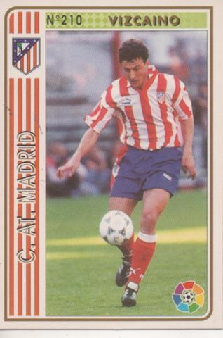 Cromo E003542: Trading Card. Las Fichas de la Liga 94-95. nº 210 Vizcaino, C.At. Madrid